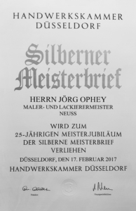 silberner Meisterbrief